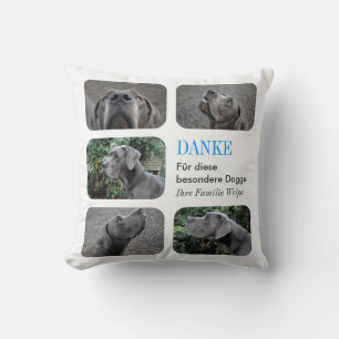 Personalized Great Dane Gift Throw Pillow