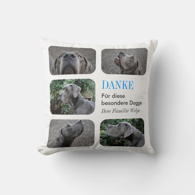 Personalized Great Dane Gift  Throw Pillow (Front)