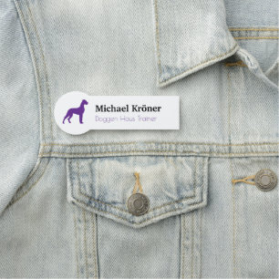 Personalized Great Dane Line Art Name Tags