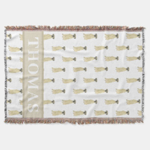 Personalized Great Dane (Masked Fawn)  Throw Blanket