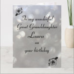 Personalized Great Granddaughter Birthday Card<br><div class="desc">Stylish personalized Birthday Greeting Card for Great Granddaughter</div>