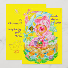Personalized Great Granddaughter's Easter Greeting