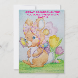 Personalized Great Granddaughter's Greeting Card