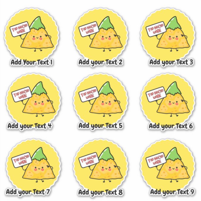 Personalized Great Job Fun Teacher Reward Stickers (Front)