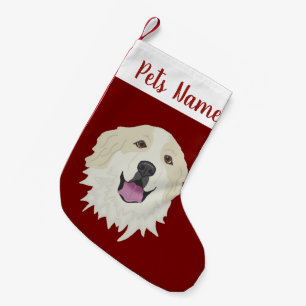 Personalized Great Pyrenees-Badger Marking Small Christmas Stocking