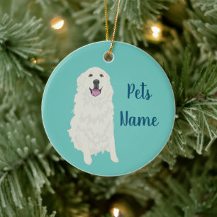Personalized Great Pyrenees Ceramic Ornament