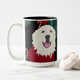 Personalized Great Pyrenees Christmas  Two-Tone Coffee Mug