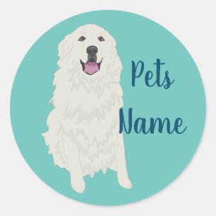 Personalized Great Pyrenees Classic Round Sticker