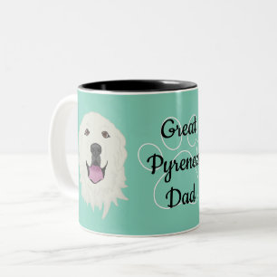 Personalized Great Pyrenees Dad/Mom Two-Tone Coffee Mug