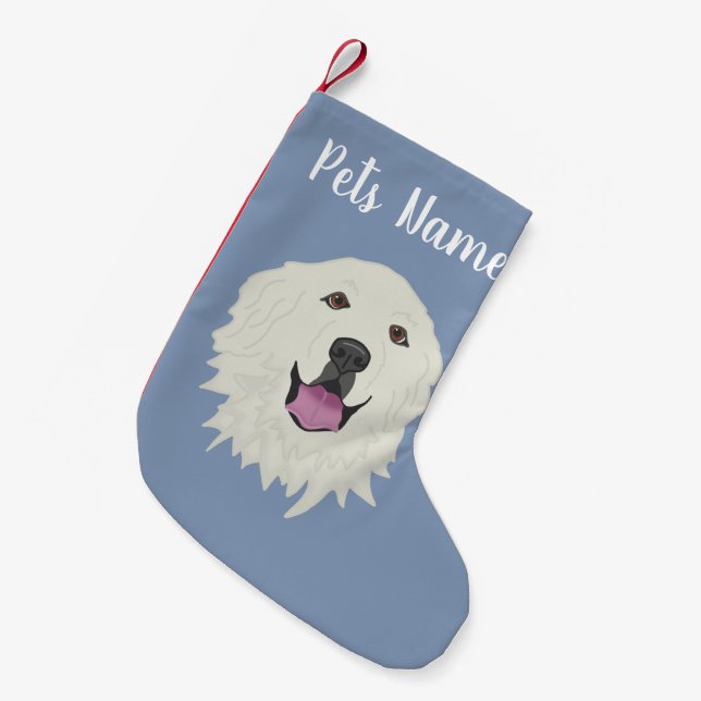 Personalized Great Pyrenees Small Christmas Stocking (Front (Hanging))