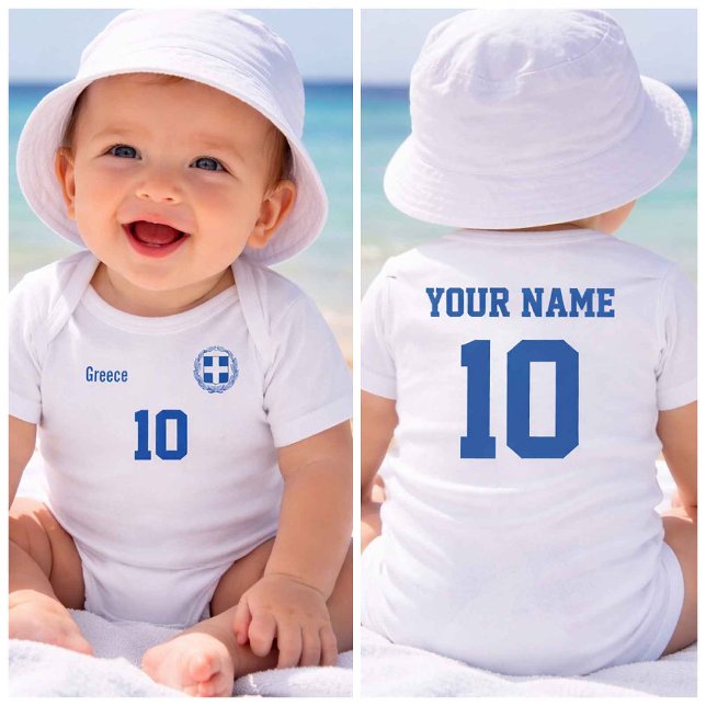 Personalized Greece Baby Bodysuit (Creator Uploaded)