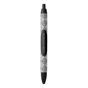 Personalized: Greek Key Motif Ink Pen
