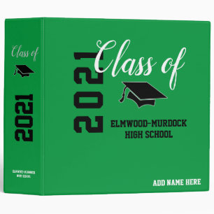 Personalized Green Album Senior Class 2021 Binder