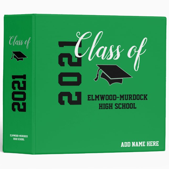 Personalized Green Album | Senior Class 2021 Binder (Front/Spine)