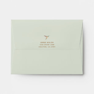 Personalized Green Allen's Hummingbird Envelope