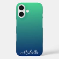 Personalized green and blue ombre