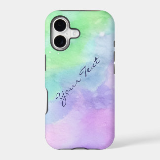 Personalized Green and Purple Watercolor