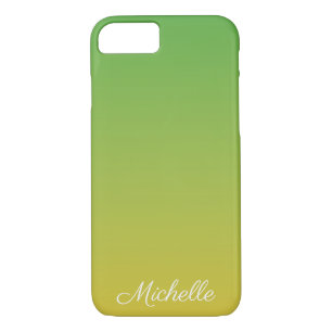 Personalized green and yellow ombre Case-Mate iPhone case