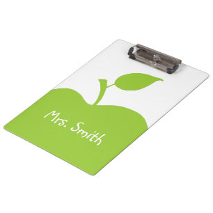 Personalized Green Apple Clipboard