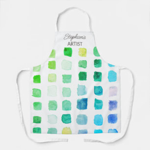 Personalized Green Artist Apron