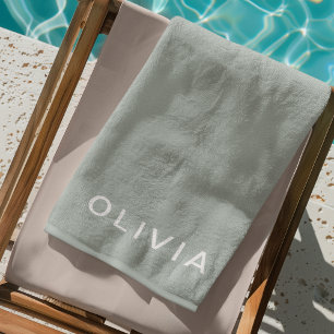 Personalized Green Ash Colour Custom  Beach Towel