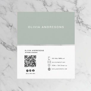 Personalized Green Ash Colour Custom Business Card