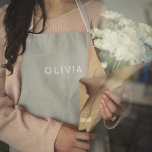 Personalized Green Ash Colour Custom | Elegant  Apron<br><div class="desc">Cook or bake in style with this personalized green ash colour custom apron. Featuring a refined green ash hue with a customizable name, this apron combines elegance and functionality. Crafted from high-quality, durable fabric, it provides comfort and protection during all your kitchen activities, from cooking to grilling or baking. Perfect...</div>