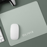 Personalized Green Ash Colour Custom  Mouse Pad<br><div class="desc">Enhance your workspace with this personalized green ash colour custom mouse pad. Featuring a sleek and modern green ash tone, this mouse pad is perfect for those who want to combine style and functionality. The soft yet durable surface allows for smooth mouse movements, making it ideal for both work and...</div>