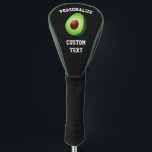Personalized green avocado golf driver cover gift<br><div class="desc">Personalized green avocado golf driver cover gift. Funny gift for golfers. Modern design with food icon. Bold typography template for name or monogram letters. Trendy golfing accessories for men and women who love playing golf. Protect your golf clubs with monogrammed protectors. Also nice as retirement gift idea for him or...</div>