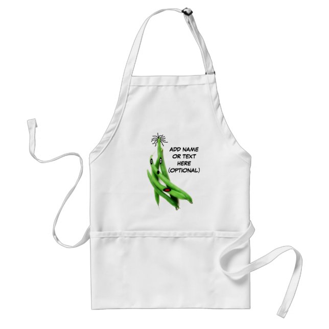 Personalized Green Bean Cartoon Standard Apron (Front)