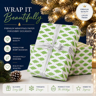 Personalized Green Botanical Wrapping Paper