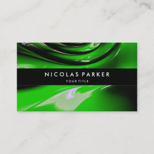 Personalized Green Car Paint Modern Elegant Business Card