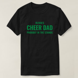 Personalized Green Cheer Dad for Men Custom Gift T-Shirt