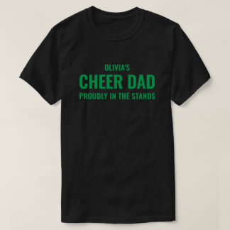 Personalized Green Cheer Dad for Men Custom Gift T-Shirt
