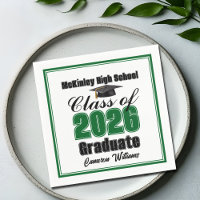 Personalized Green Class of 2026 Graduation Party