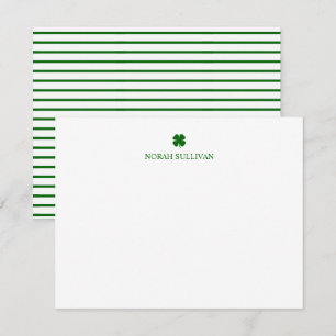 Personalized Green Clover Card