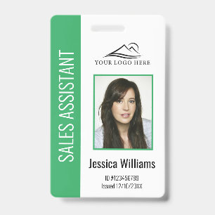 Personalized Green Corporate Employee Security ID Badge