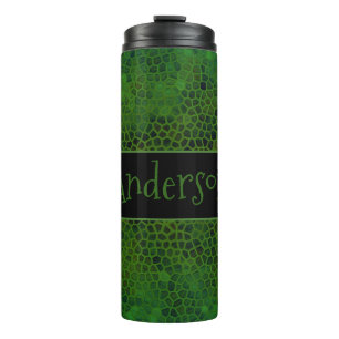 Personalized Green Dinosaur Hide Thermal Tumbler