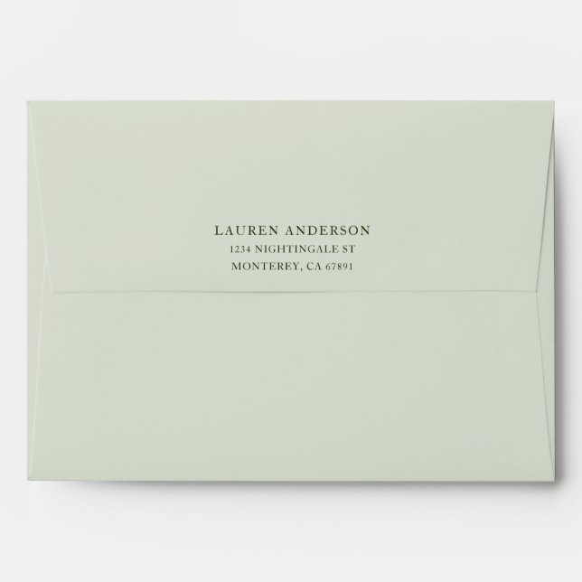 Personalized Green Envelope (Back (Top Flap))