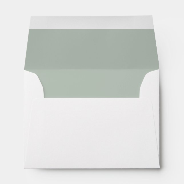 Personalized Green Eucalyptus Address Envelope (Back (Bottom))