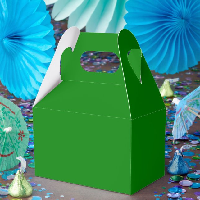 Personalized Green Favour Boxes – Gable 4x2.5x5 (Party)