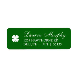 Personalized Green Four Leaf Clover Irish 