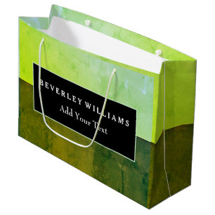 Personalized Green Gift Paper Bag