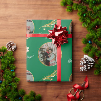 Personalized Green Gift Wrap Papers - Christmas Ho