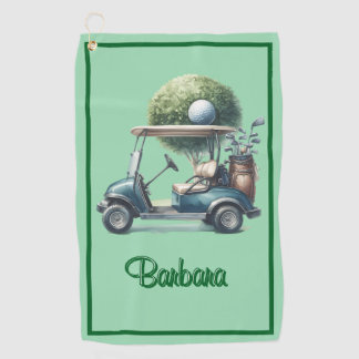 Personalized Green Golf Towel