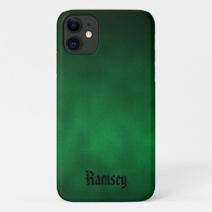 Personalized Green Gothic Ombre Art iPhone 11 Case