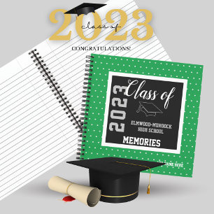 Personalized Green High School Graduation  Noteboo Notebook