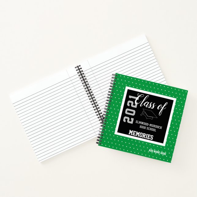 Personalized Green High School Graduation  Notebook (Inside)
