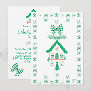 Personalized Green House Oh Baby Shower Invitation