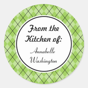 Personalized Green Kitchen Stickers